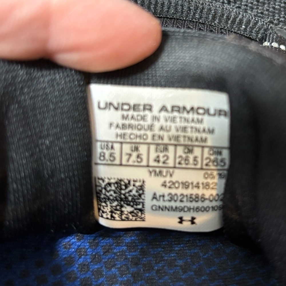 Under Armour Hovr Sonic Black Athletic Shoes with Breathable Mesh size 8.5 - Picture 4 of 8